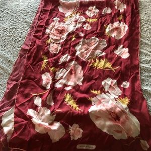 Ferragamo Floral Print Silk Scarf